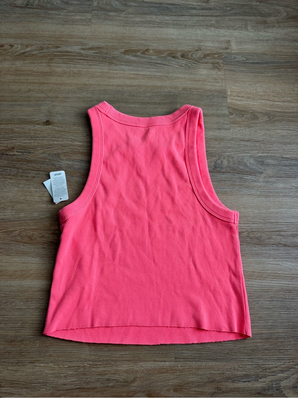 aerie Hot Pink Ribbed Sleeveless Tank - Picture 2 of 4